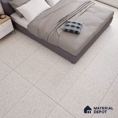 Terrazzo Floor & Wall Tile TL 07139 Arizon Bianco 4 ft x 2 ft Matte Finish Vitrified Tile - 9 mm | 4 Random Design | Suitable For living Room, Bedroom, Bathroom | Random Designs