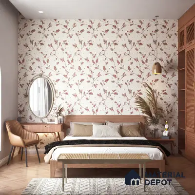 Floral Wall Tile TL 06143 B Crackle Flora Decor 4 ft x 2 ft Vitrified Glue Matte Finish - 9 mm | Suitable For Living Room, Bedroom, Bathroom, Dining