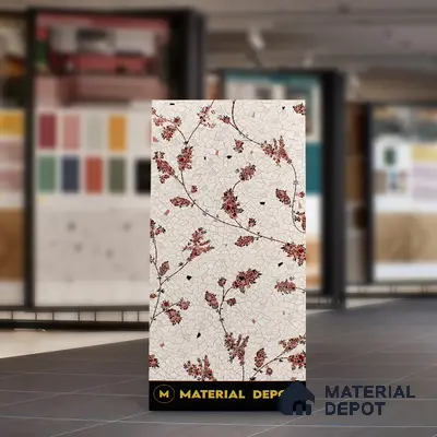 Floral Wall Tile TL 06143 B Crackle Flora Decor 4 ft x 2 ft Vitrified Glue Matte Finish - 9 mm | Suitable For Living Room, Bedroom, Bathroom, Dining