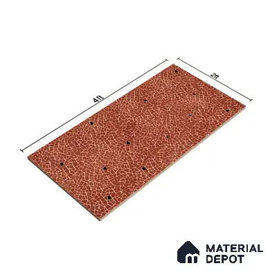 Terrazzo Floor & Wall Tile TL 06143 C Crackle Rosso 4 ft x 2 ft Vitrified Glue Matte Finish - 9 mm | 4 Random Design | Suitable For Living Room, Bedroom, Kitchen