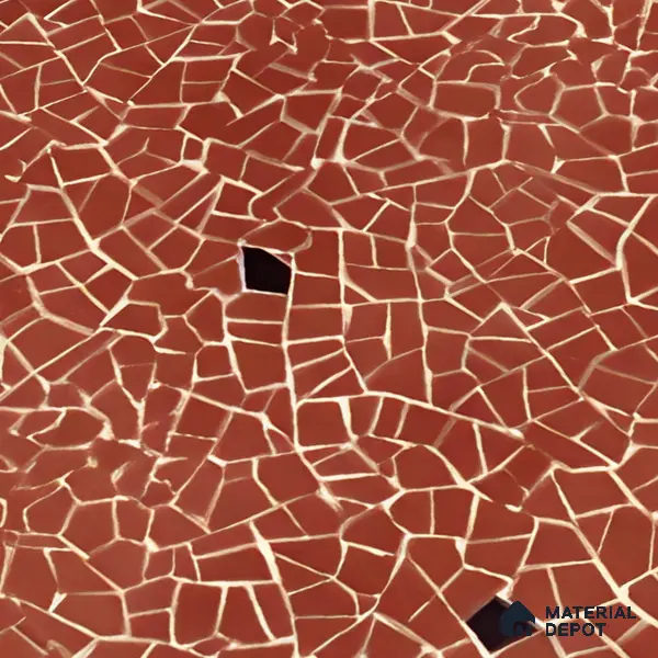 Terrazzo Floor & Wall Tile TL 06143 C Crackle Rosso 4 ft x 2 ft Vitrified Glue Matte Finish - 9 mm | 4 Random Design | Suitable For Living Room, Bedroom, Kitchen