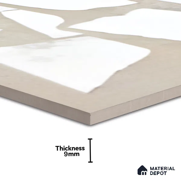 Terrazzo Floor & Wall Tile TL 06085 Trioti Bianco 4 ft x 2 ft Vitrified Matte Finish - 9 mm | 4 Random Design | Suitable For Living Room, Bedroom, Bathroom, Kitchen