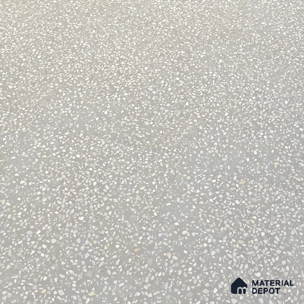Terrazzo Floor & Wall Tile TL 06086 C Terrazzo Grey 4 ft x 2 ft Vitrified Matte Finish - 9 mm | 8 Random Design | Suitable For Living Room, Bedroom, Bathroom, Kitchen (Sample)