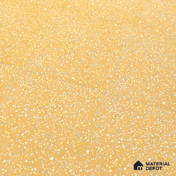 Terrazzo Floor & Wall Tile TL 06086 E Terrazzo Mustard 4 ft x 2 ft Vitrified Matte Finish - 9 mm | 8 Random Design | Suitable For Living Room, Bedroom, Bathroom, Kitchen