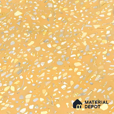 Terrazzo Floor & Wall Tile TL 06086 E Terrazzo Mustard 4 ft x 2 ft Vitrified Matte Finish - 9 mm | 8 Random Design | Suitable For Living Room, Bedroom, Bathroom, Kitchen