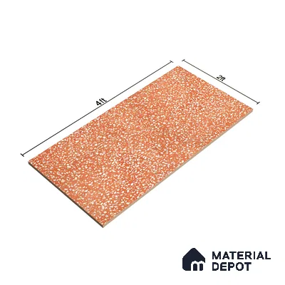 Terrazzo Floor & Wall Tile TL 06086 F Terrazzo Ruby 4 ft x 2 ft Vitrified Matte Finish - 9 mm | 8 Random Design | Suitable For Living Room, Bedroom, Bathroom, Kitchen