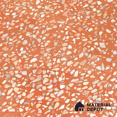 Terrazzo Floor & Wall Tile TL 06086 F Terrazzo Ruby 4 ft x 2 ft Vitrified Matte Finish - 9 mm | 8 Random Design | Suitable For Living Room, Bedroom, Bathroom, Kitchen