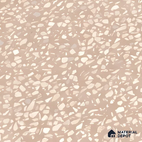 Terrazzo Floor & Wall Tile TL 06086 Terrazzo Taupe 4 ft x 2 ft Vitrified Matte Finish - 9 mm | 4 Random Design | Suitable For Living Room, Bedroom, Bathroom, Kitchen