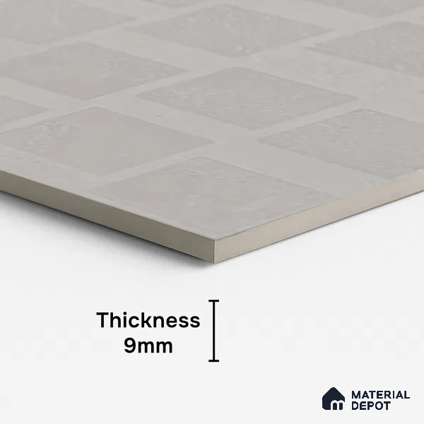 Metallic Look Wall Tile TL 06660 E Stars Grey Cube 4 ft x 2 ft Full Body Vitrified Lappato Matte Finish - 9 mm | Suitable For Living Room, Bedroom, Bathroom, Terrace, Office & Balcony (Sample)