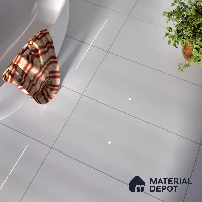 Terrazzo Wall & Floor Tile TL 06660 F Stars Grey Lux 4 ft x 2 ft Full Body Vitrified Polish Finish - 9 mm | Suitable For Living Room, Bedroom, Bathroom, Terrace, Office & Balcony (Sample)