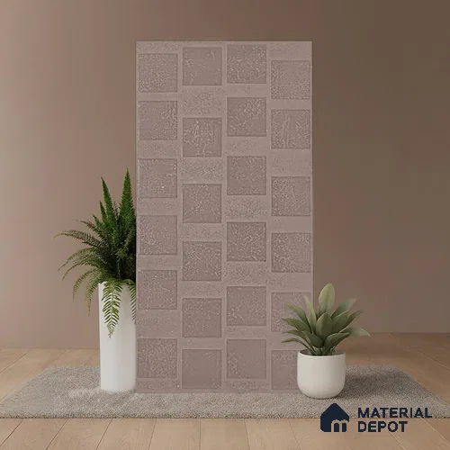 Metallic Look Wall Tile TL 06660 H Stars Mocha Cube 4 ft x 2 ft Full Body Vitrified Lappato Matte Finish - 9 mm | Suitable For Living Room, Bedroom, Bathroom, Terrace, Office & Balcony