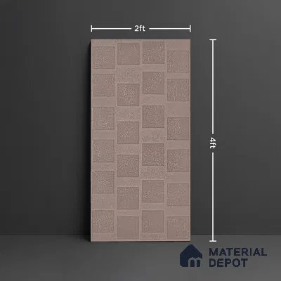Metallic Look Wall Tile TL 06660 H Stars Mocha Cube 4 ft x 2 ft Full Body Vitrified Lappato Matte Finish - 9 mm | Suitable For Living Room, Bedroom, Bathroom, Terrace, Office & Balcony (Sample)