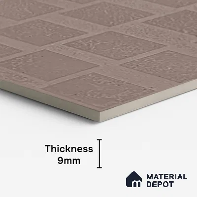 Metallic Look Wall Tile TL 06660 H Stars Mocha Cube 4 ft x 2 ft Full Body Vitrified Lappato Matte Finish - 9 mm | Suitable For Living Room, Bedroom, Bathroom, Terrace, Office & Balcony (Sample)