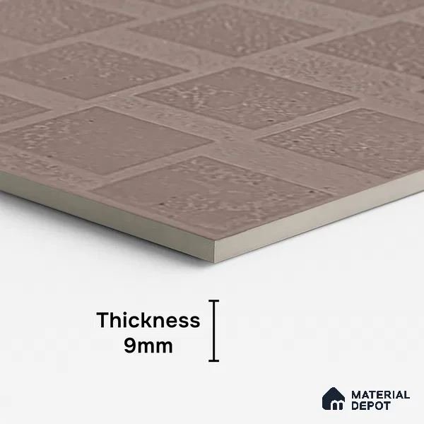 Metallic Look Wall Tile TL 06660 H Stars Mocha Cube 4 ft x 2 ft Full Body Vitrified Lappato Matte Finish - 9 mm | Suitable For Living Room, Bedroom, Bathroom, Terrace, Office & Balcony (Sample)