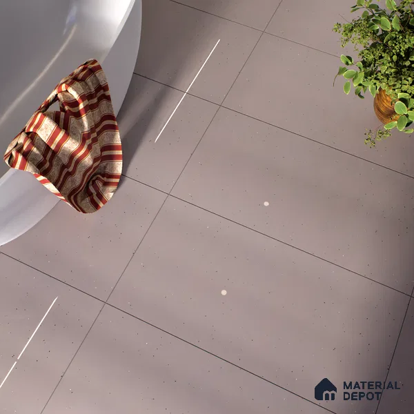 Terrazzo Wall & Floor Tile TL 06660 I Stars Mocha Lux 4 ft x 2 ft Full Body Vitrified Polish Finish - 9 mm | Suitable For Living Room, Bedroom, Bathroom, Terrace, Office & Balcony (Sample)
