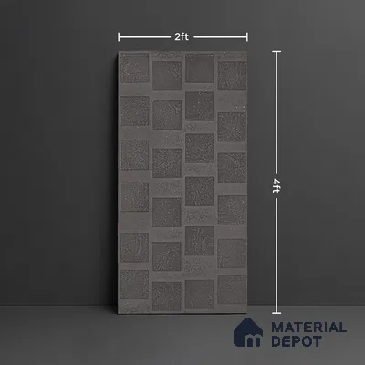 Metallic Look Wall Tile TL 06660 K Stars Nero Cube 4 ft x 2 ft Full Body Vitrified Lappato Matte Finish - 9 mm | Suitable For Living Room, Bedroom, Bathroom, Terrace, Office & Balcony