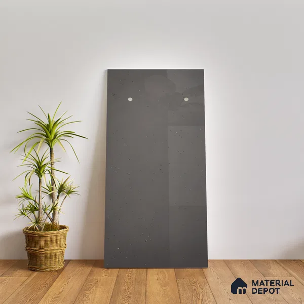 Terrazzo Wall & Floor Tile TL 06660 L Stars Nero Lux 4 ft x 2 ft Full Body Vitrified Polish Finish - 9 mm | Suitable For Living Room, Bedroom, Bathroom, Terrace, Office & Balcony
