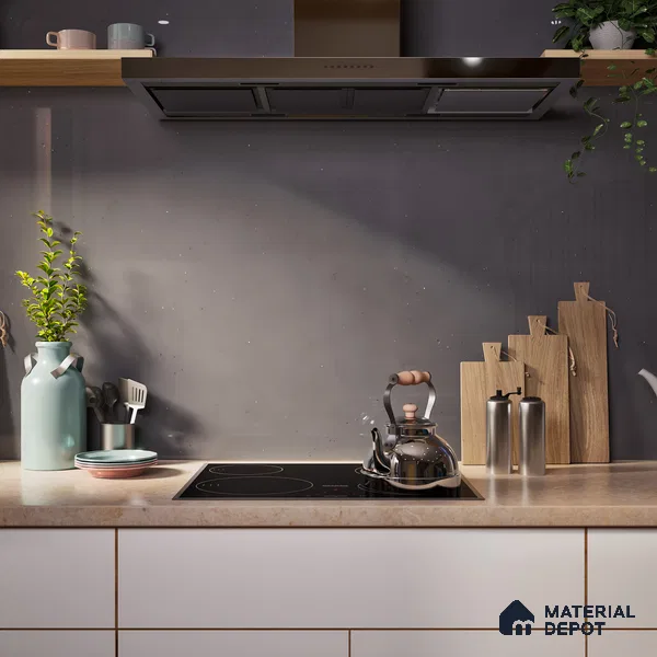Terrazzo Wall & Floor Tile TL 06660 L Stars Nero Lux 4 ft x 2 ft Full Body Vitrified Polish Finish - 9 mm | Suitable For Living Room, Bedroom, Bathroom, Terrace, Office & Balcony