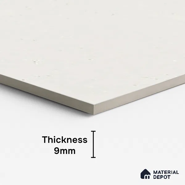 Terrazzo Wall & Floor Tile TL 06660 Stars Bianco Natural 4 ft x 2 ft Full Body Vitrified Matte Finish - 9 mm | Suitable For Living Room, Bedroom, Bathroom, Terrace, Office & Balcony