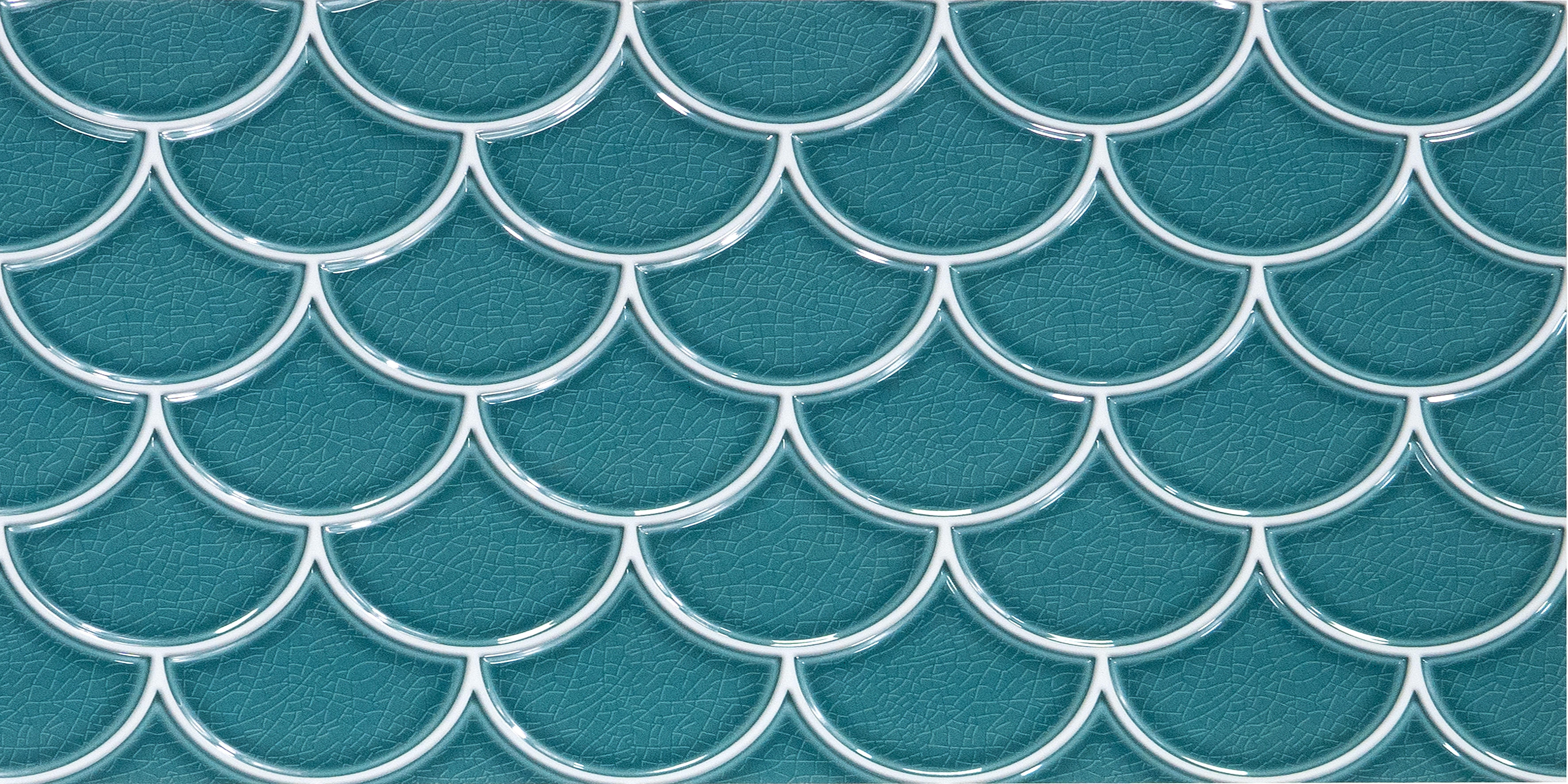 Faux Subway Wall Tile TL 05378 B Miraq Shellora Aqua 2 ft x 1 ft Ceramic Glossy Finish - 8 mm | Suitable For Kitchen, Bathroom Walls and Backsplashes (Sample)