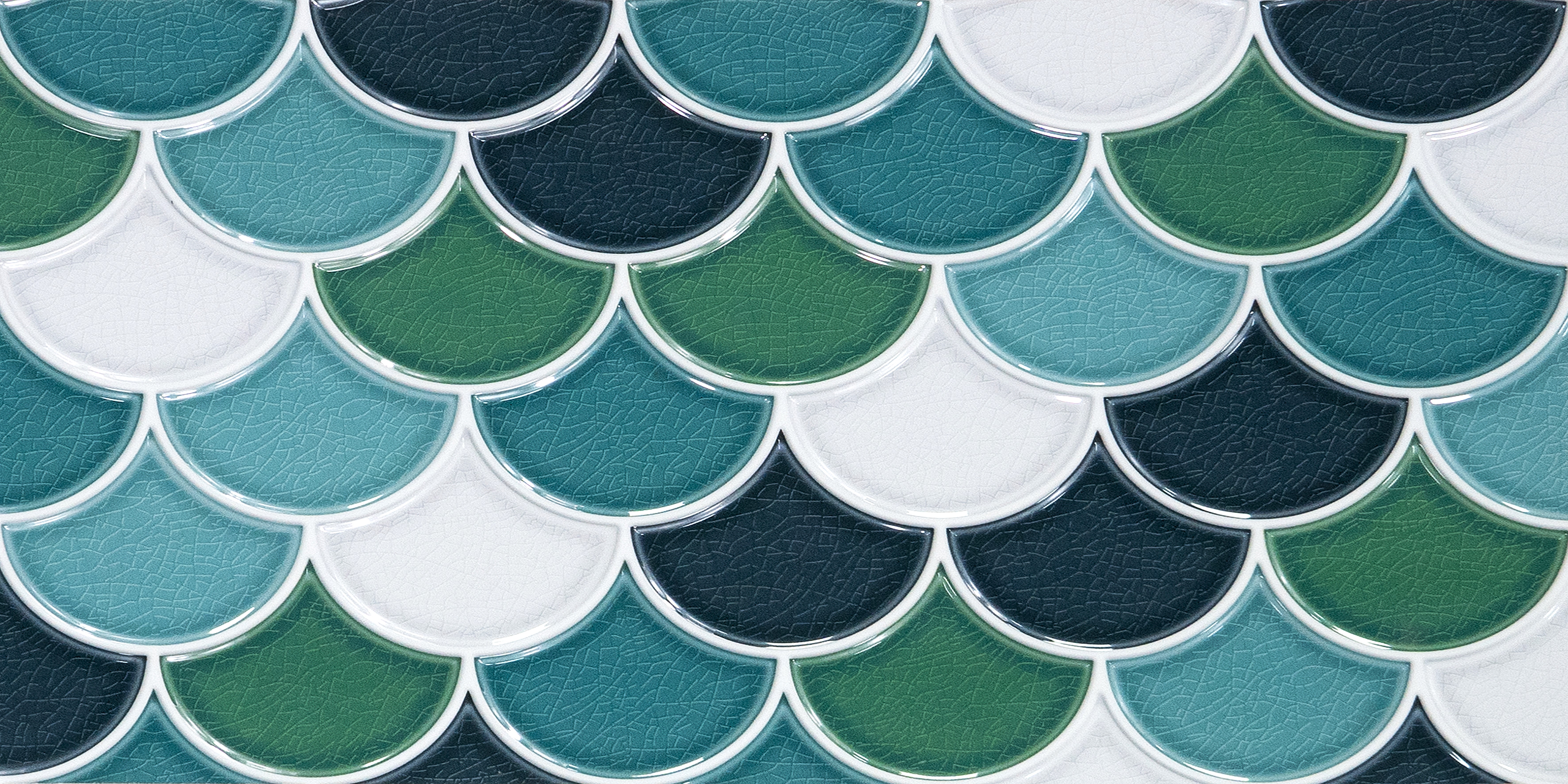 Faux Subway Wall Tile TL 05378 Miraq Shellora Aqua 2 ft x 1 ft Ceramic Glossy Finish - 8 mm | Suitable For Kitchen, Bathroom Walls and Backsplashes (Sample)