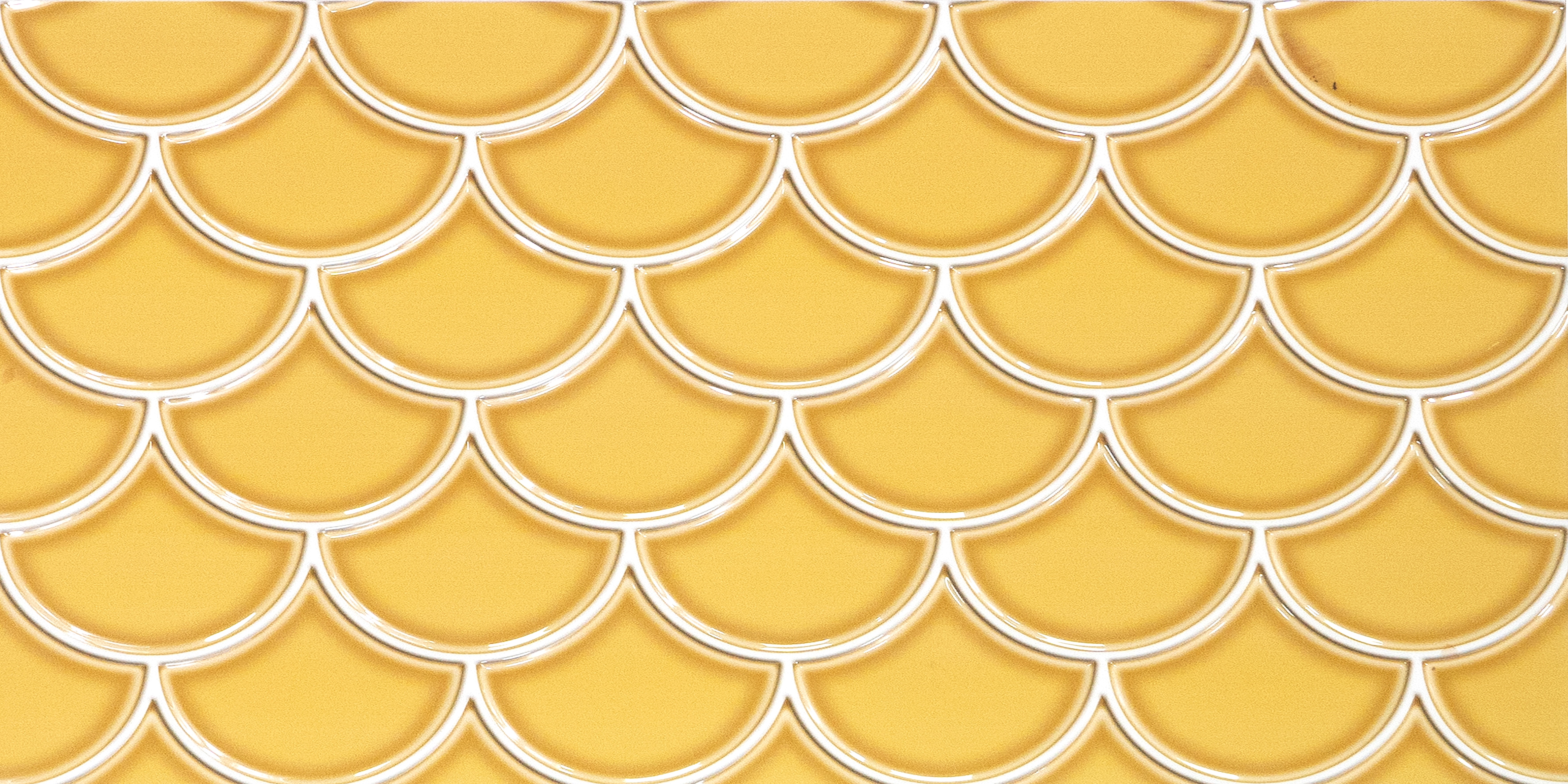Faux Subway Wall Tile TL 05378 G Miraq Shellora Mustard 2 ft x 1 ft Ceramic Glossy Finish - 8 mm | Suitable For Kitchen, Bathroom Walls and Backsplashes (Sample)