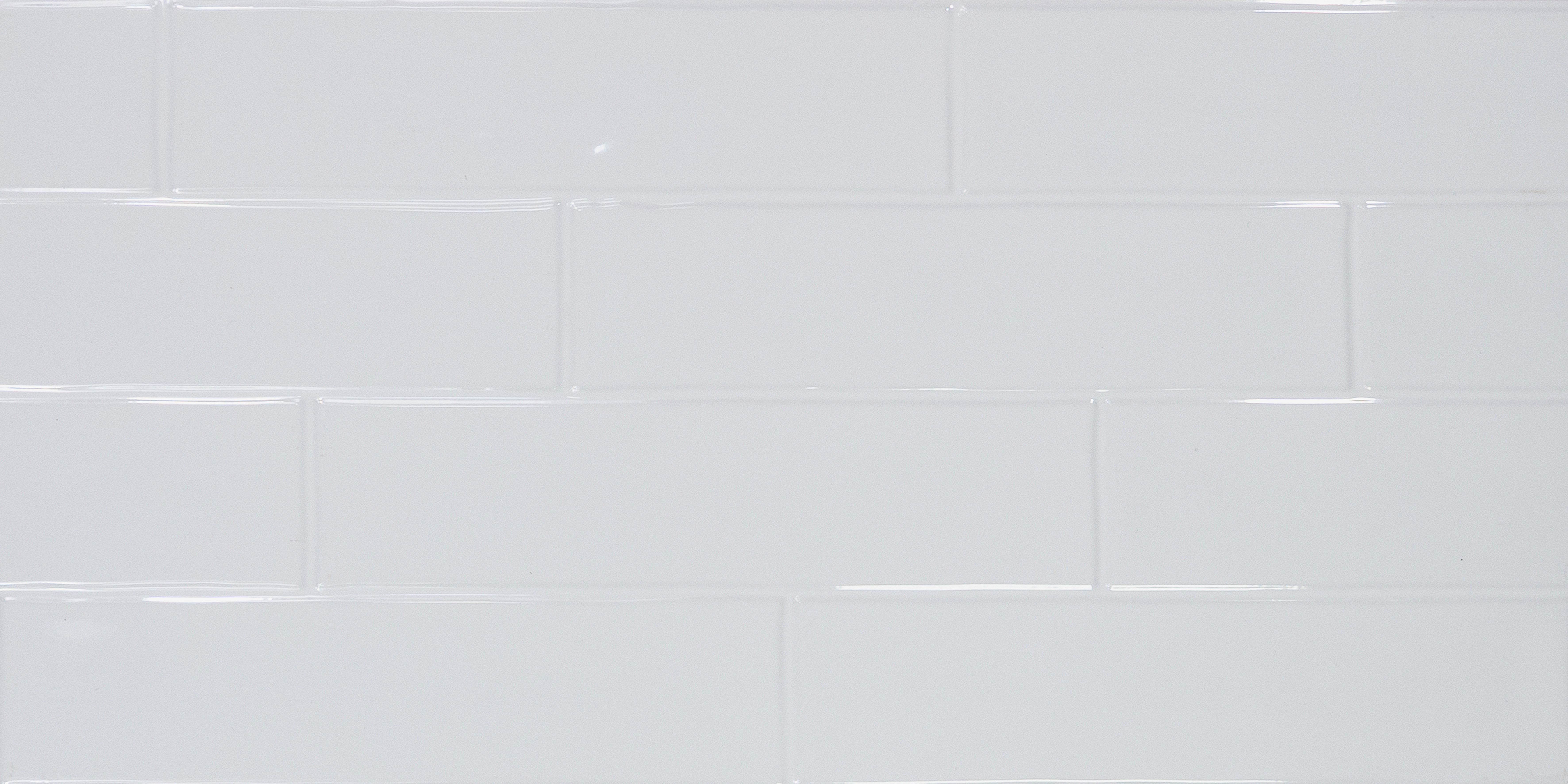 Faux Subway Wall Tile TL 05386 Miraq Polar White 2 ft x 1 ft Ceramic Glossy Finish - 8 mm | Suitable For Kitchen, Bathroom Walls and Backsplashes | Please Expect a Slight Variation of Pattern