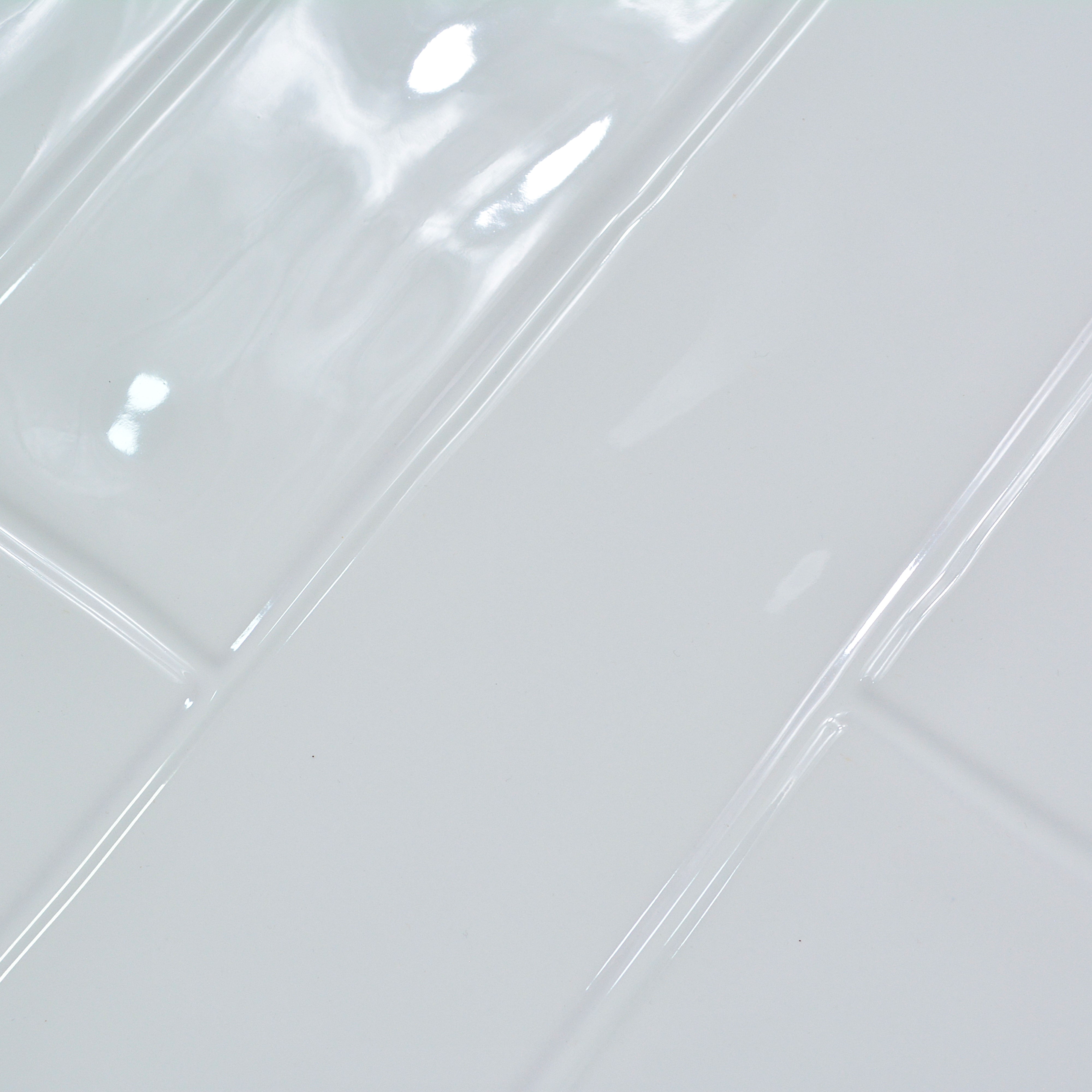 Faux Subway Wall Tile TL 05386 Miraq Polar White 2 ft x 1 ft Ceramic Glossy Finish - 8 mm | Suitable For Kitchen, Bathroom Walls and Backsplashes | Please Expect a Slight Variation of Pattern (Sample)