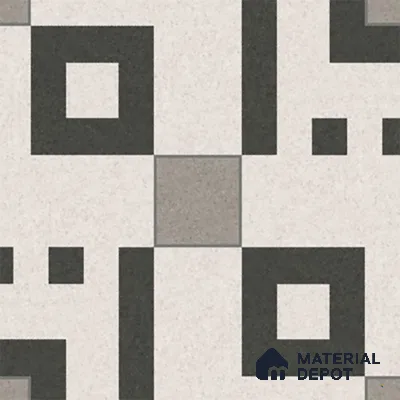 Parking Floor Tile TL 03385 G Tetris Grey 16 x 16 inch Matte Finish Anti Slip Vitrified Tile - 12 mm | Pattern Alignment May Vary | 2-3 mm Spacer is Mandatory (Sample)