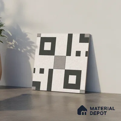Parking Floor Tile TL 03385 G Tetris Grey 16 x 16 inch Matte Finish Anti Slip Vitrified Tile - 12 mm | Pattern Alignment May Vary | 2-3 mm Spacer is Mandatory (Sample)