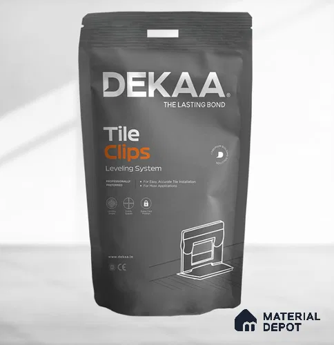 Tile Clips Leveling System | Faster Installation, Prevents Tile Shifting, Strong & Durable Material - 2 mm