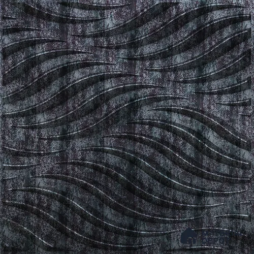 Black Swirl PVC Matte Finish 3D Wall Panel | 20 in x 20 in | Thunder Black - 15 mm | Suitable for Dining, Feature Wall & TV Unit | Width is Subjected to 5% Variation