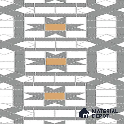 Floor Tile TL 07965 Tesco 1.3 ft x 1.3 ft Vitrified Matte Finish - 12 mm | Pattern Alignment May Vary | 2-3 mm Spacer is Mandatory