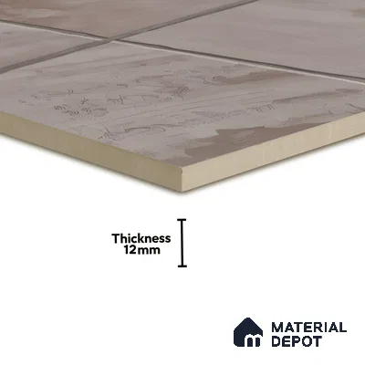 Stone Floor Tile TL 07603 B Colombina Taupe 16 x 16 inch Texture Finish Vitrified Tile - 12 mm | Suitable for Parking, Outdoor & Bathroom | Pattern Alignment May Vary | 2-3 mm Spacer is Mandatory