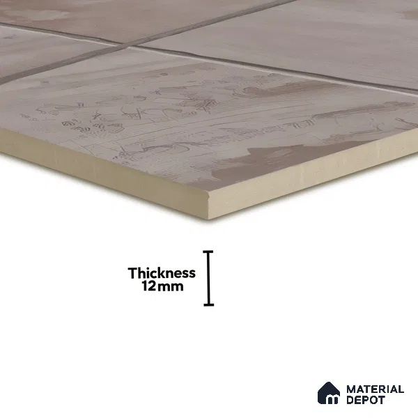 Stone Floor Tile TL 07603 B Colombina Taupe 16 x 16 inch Texture Finish Vitrified Tile - 12 mm | Suitable for Parking, Outdoor & Bathroom | Pattern Alignment May Vary | 2-3 mm Spacer is Mandatory
