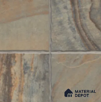 Stone Floor Tile TL 07603 Colombina Natural 16 x 16 inch Texture Finish Vitrified Tile - 12 mm | Suitable for Parking, Outdoor & Bathroom | Pattern Alignment May Vary | 2-3 mm Spacer is Mandatory (Sample)