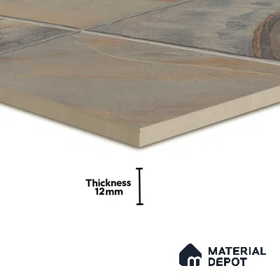 Stone Floor Tile TL 07603 Colombina Natural 16 x 16 inch Texture Finish Vitrified Tile - 12 mm | Suitable for Parking, Outdoor & Bathroom | Pattern Alignment May Vary | 2-3 mm Spacer is Mandatory (Sample)