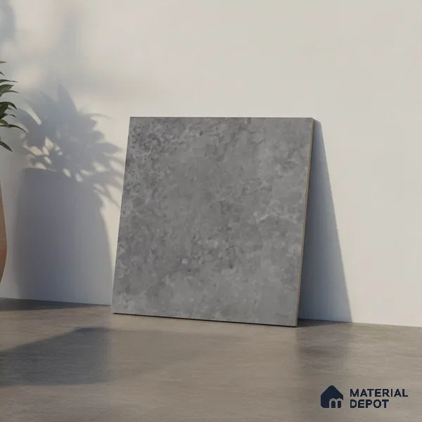 Stone Floor Tile TL 07586 B Basalt Grey 16 x 16 inch Texture Finish Vitrified Tile - 12 mm | Suitable for Parking, Outdoor & Bathroom | Pattern Alignment May Vary | 2-3 mm Spacer is Mandatory (Sample)
