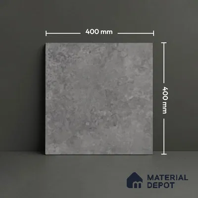 Stone Floor Tile TL 07586 B Basalt Grey 16 x 16 inch Texture Finish Vitrified Tile - 12 mm | Suitable for Parking, Outdoor & Bathroom | Pattern Alignment May Vary | 2-3 mm Spacer is Mandatory (Sample)