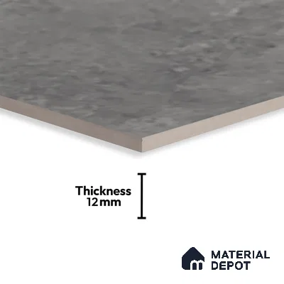 Stone Floor Tile TL 07586 B Basalt Grey 16 x 16 inch Texture Finish Vitrified Tile - 12 mm | Suitable for Parking, Outdoor & Bathroom | Pattern Alignment May Vary | 2-3 mm Spacer is Mandatory (Sample)