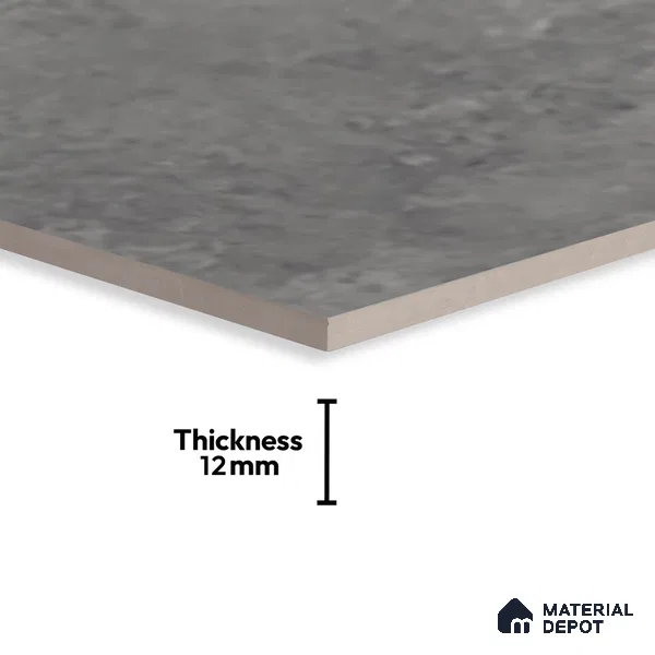 Stone Floor Tile TL 07586 B Basalt Grey 16 x 16 inch Texture Finish Vitrified Tile - 12 mm | Suitable for Parking, Outdoor & Bathroom | Pattern Alignment May Vary | 2-3 mm Spacer is Mandatory (Sample)