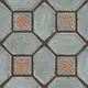 A close-up of a Grey Moroccan Floor Tile TL 07591 Retro Emerald 16 x 16 inch Vitrified Anti Skid Matte Finish Tile - 12 mm | Suitable for Parking, Outdoor, Balcony & Terrace with a Matte finish available at Material Depot in Bangalore
