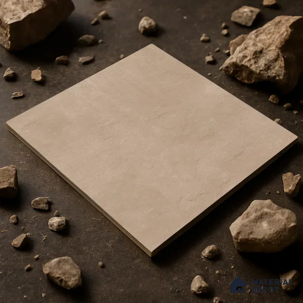 Stone Floor Tile TL 07533 Glitter Beige 16 x 16 inch Texture Finish Vitrified Tile - 12 mm | Suitable for Parking, Outdoor & Bathroom | Pattern Alignment May Vary | 2-3 mm Spacer is Mandatory (Sample)
