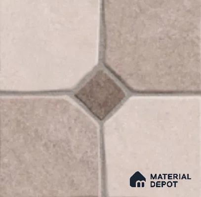 Stone Floor Tile TL 07590 B Soho Almond 16 x 16 inch Texture Finish Vitrified Tile - 12 mm | Suitable for Parking, Outdoor & Bathroom | Pattern Alignment May Vary | 2-3 mm Spacer is Mandatory