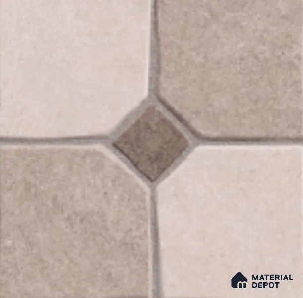 Stone Floor Tile TL 07590 B Soho Almond 16 x 16 inch Texture Finish Vitrified Tile - 12 mm | Suitable for Parking, Outdoor & Bathroom | Pattern Alignment May Vary | 2-3 mm Spacer is Mandatory
