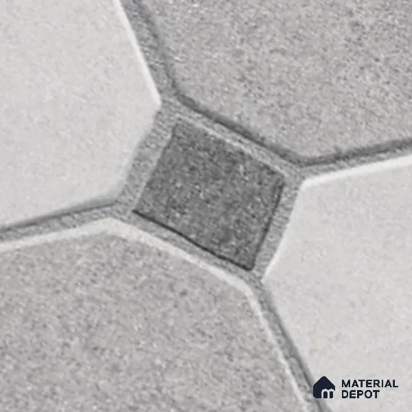 Stone Floor Tile TL 07590 Soho Grey 16 x 16 inch Texture Finish Vitrified Tile - 12 mm | Suitable for Parking, Outdoor & Bathroom | Pattern Alignment May Vary | 2-3 mm Spacer is Mandatory