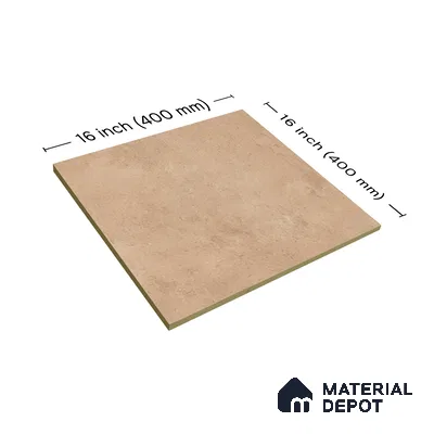 Stone Floor Tile TL 07586 E Basalt Caramel 16 x 16 inch Texture Finish Vitrified Tile - 12 mm | Suitable for Parking, Bathroom | Pattern Alignment May Vary | 2-3 mm Spacer is Mandatory