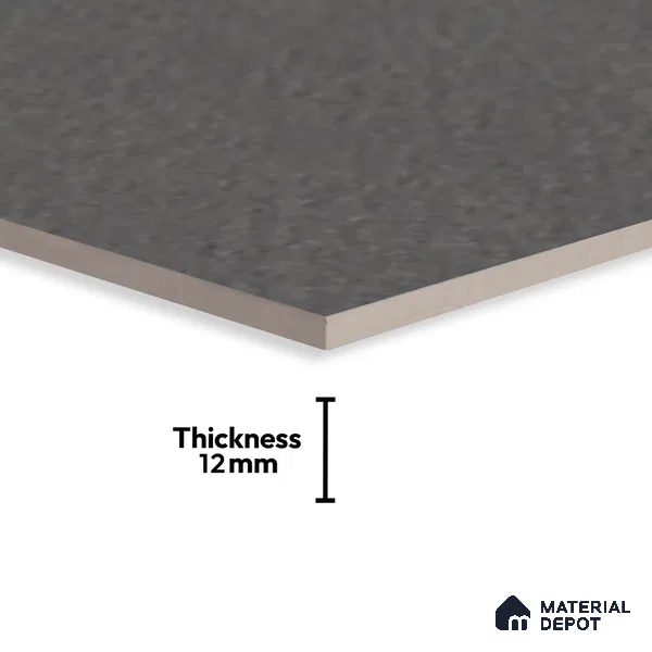 Stone Floor Tile TL 07521 E Signature Nero 16 x 16 inch Texture Finish Vitrified Tile - 12 mm | Suitable for Parking, Outdoor & Bathroom | Pattern Alignment May Vary | 2-3 mm Spacer is Mandatory (Sample)