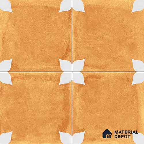 Moroccan Carpet Wall & Floor Athangudi Tile TL 10486 C 1 ft x 1 ft - Ceramic Matte Finish -10 mm | Suitable for Living Room, Bedroom | Please Expect a Slight Variation of Pattern