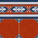 Moroccan Athangudi Carpet Floor Tile TL 10448 B Border 1 ft x 1 ft - Ceramic Matte Finish -10 mm | Suitable for Living Room, Kitchen, Dining Area | Please Expect a Slight Variation of Pattern | Image 01